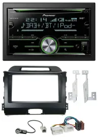 Pioneer Bluetooth MP3 DAB 2DIN USB CD Autoradio für Kia Sportage 3 10-15 SL schw