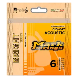 Струны для акустической гитары Markbass Bright Series Bronze 80/20 10-47