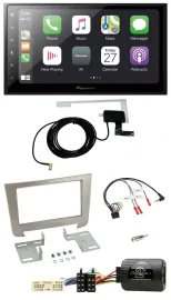 Pioneer USB Lenkrad 2DIN Bluetooth DAB Autoradio für SSangYong Rexton Telefontas