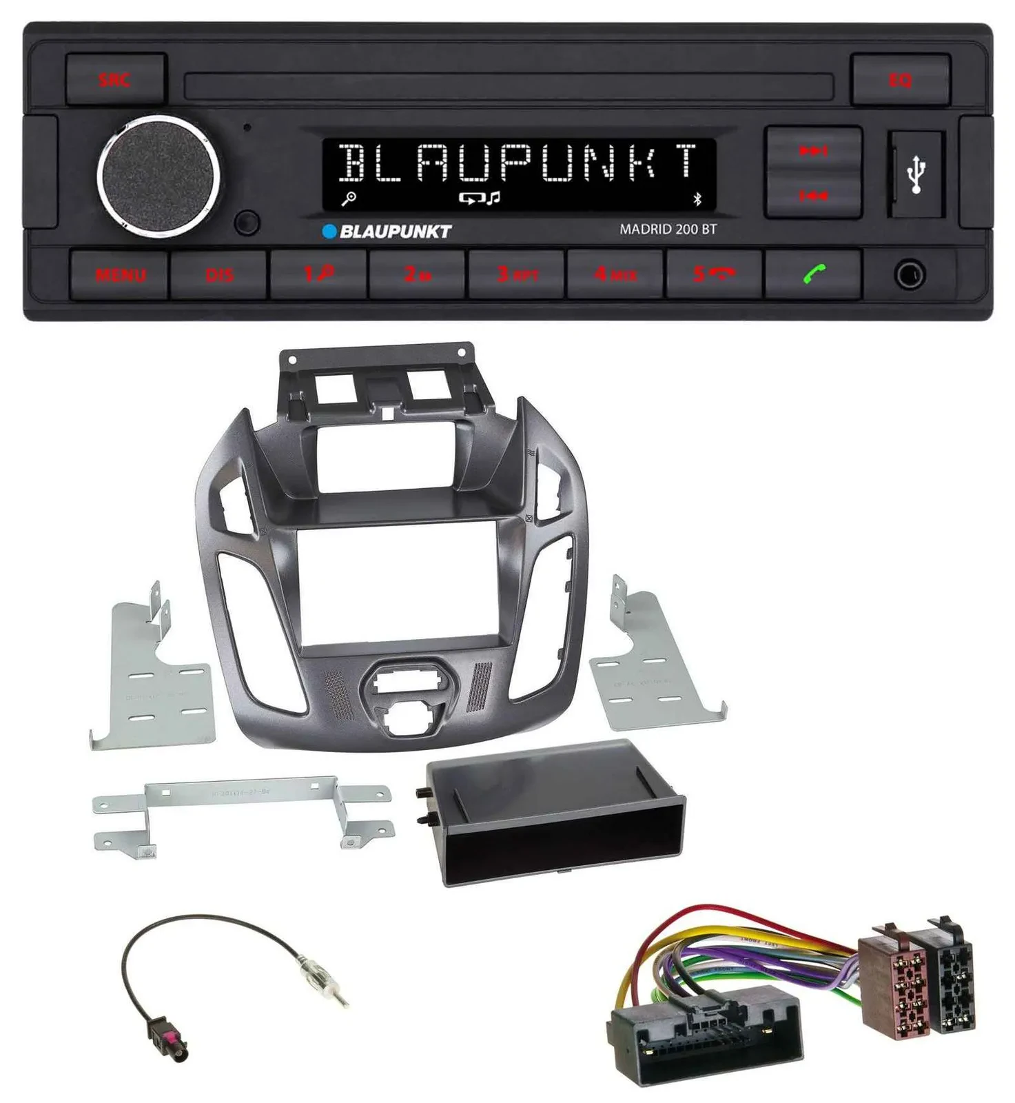Blaupunkt USB AUX Bluetooth MP3 Autoradio für Ford Transit Connect 12-18 Display
