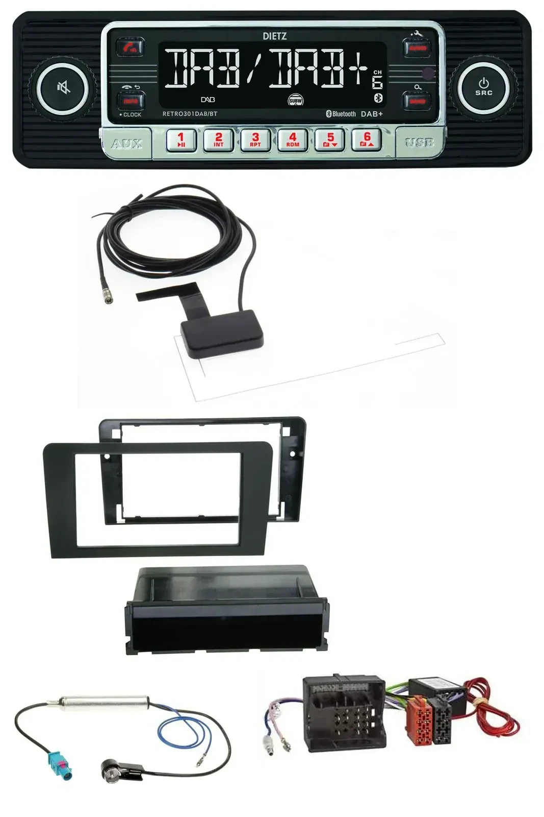 Dietz DAB Bluetooth USB MP3 Autoradio für Audi A3 8P 06-12 Symphony Aktivsystem