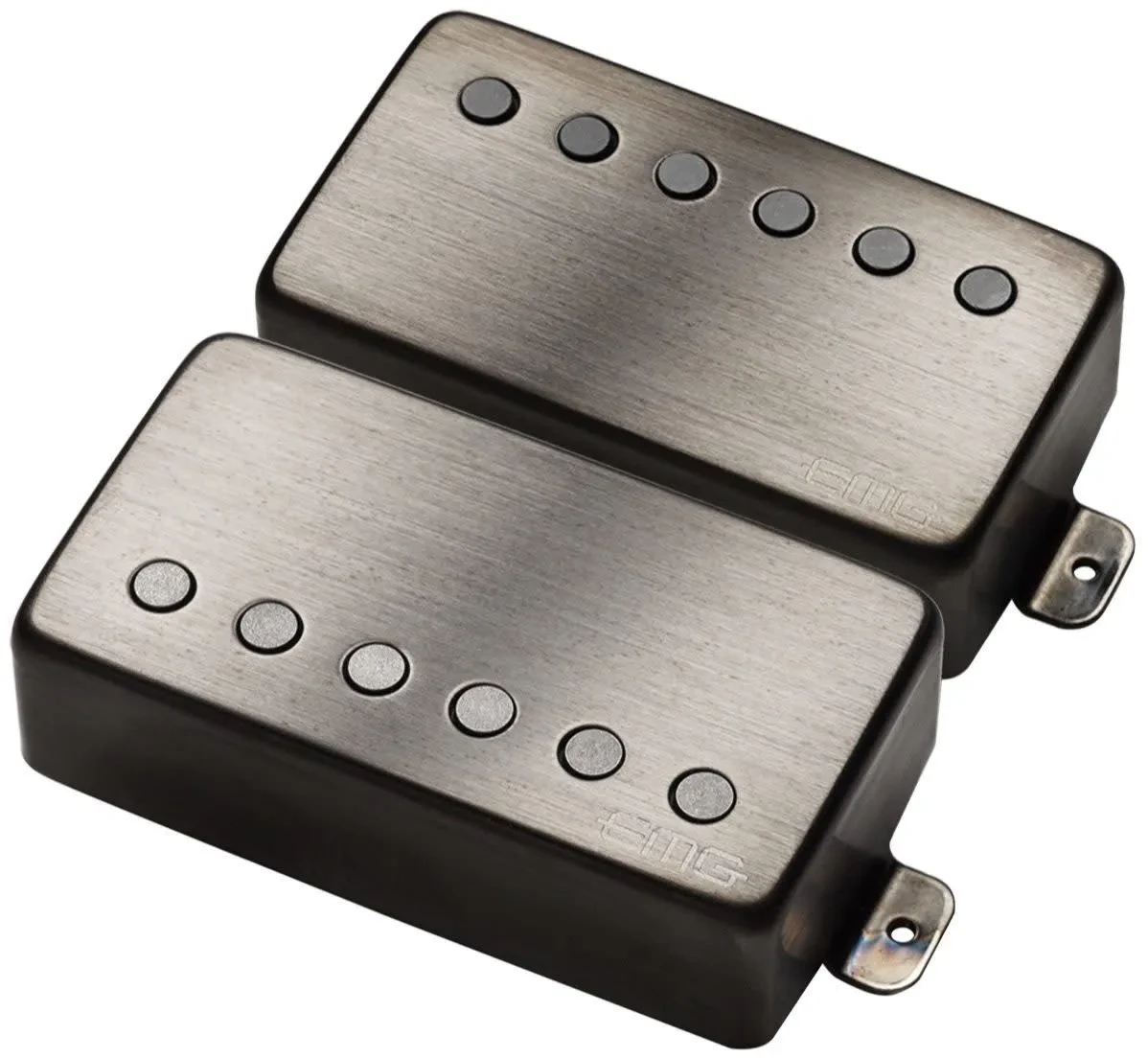 EMG James Hetfield Sig Humbucker Pickup Set, Long Shaft, Brushed Black Chrome