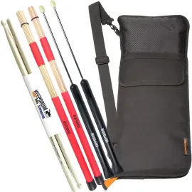 Roland SB-G10 Stickbag mit keepdrum Switchbrush, Rods und Schlagzeugstöcke