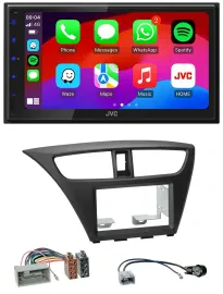 Автомагнитола для Honda Civic Hatchback (с 2012) JVC 2DIN, DAB, Bluetooth, USB, MP3