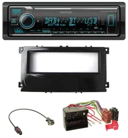Kenwood Bluetooth MP3 DAB USB Autoradio für Ford Mondeo S-Max 07-14 glänzend sch