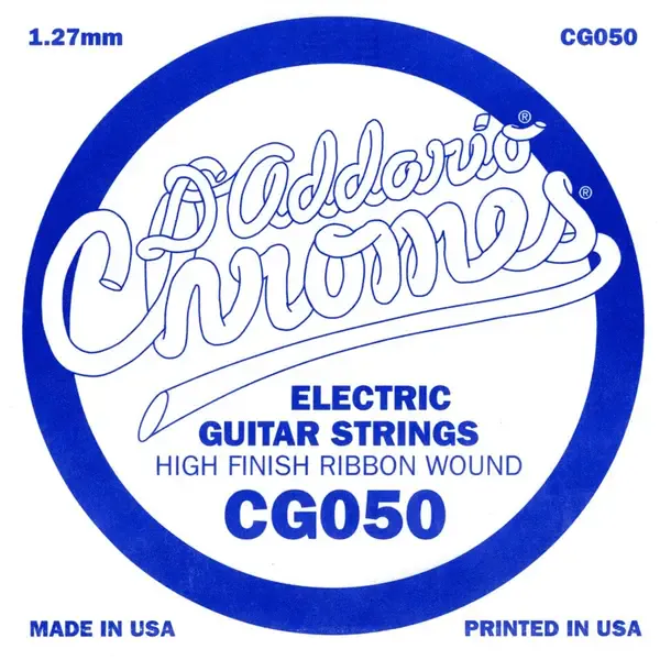 Струна одиночная D'Addario CG050 Chromes Flat Wound 050