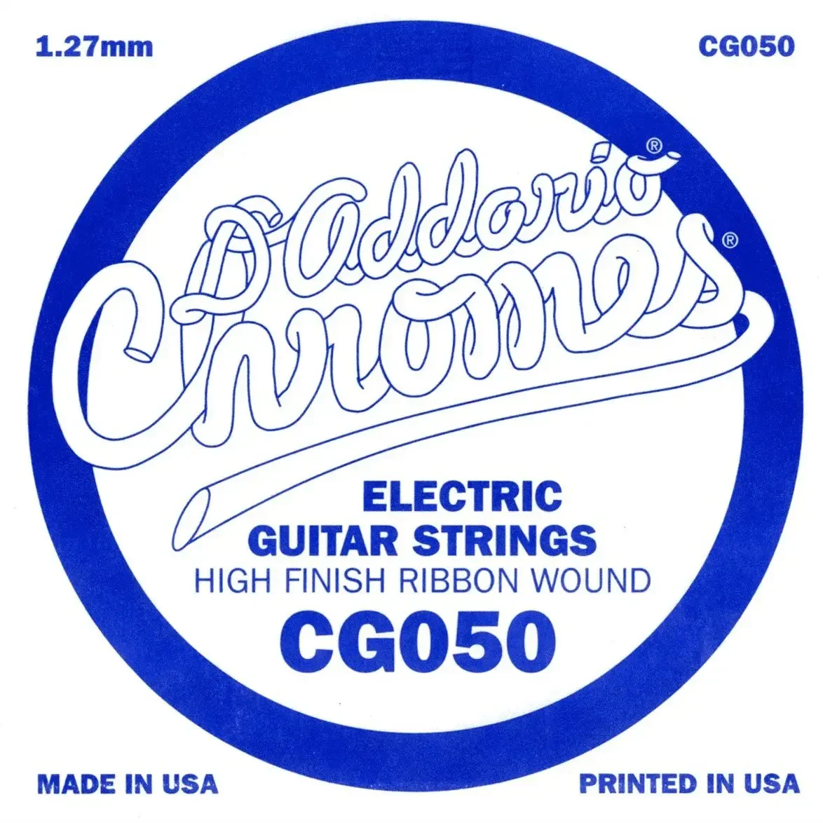 Струна одиночная D'Addario CG050 Chromes Flat Wound 050