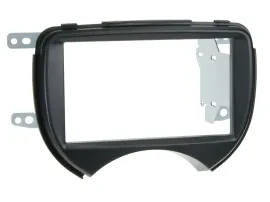 Radioblende Doppel DIN Autoradio für Nissan Micra 2011-2013 schwarz