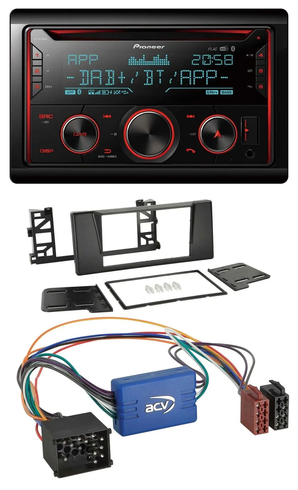 Pioneer 2DIN DAB MP3 Bluetooth USB CD Autoradio für BMW X5 E53 5er E39 Rundpin A
