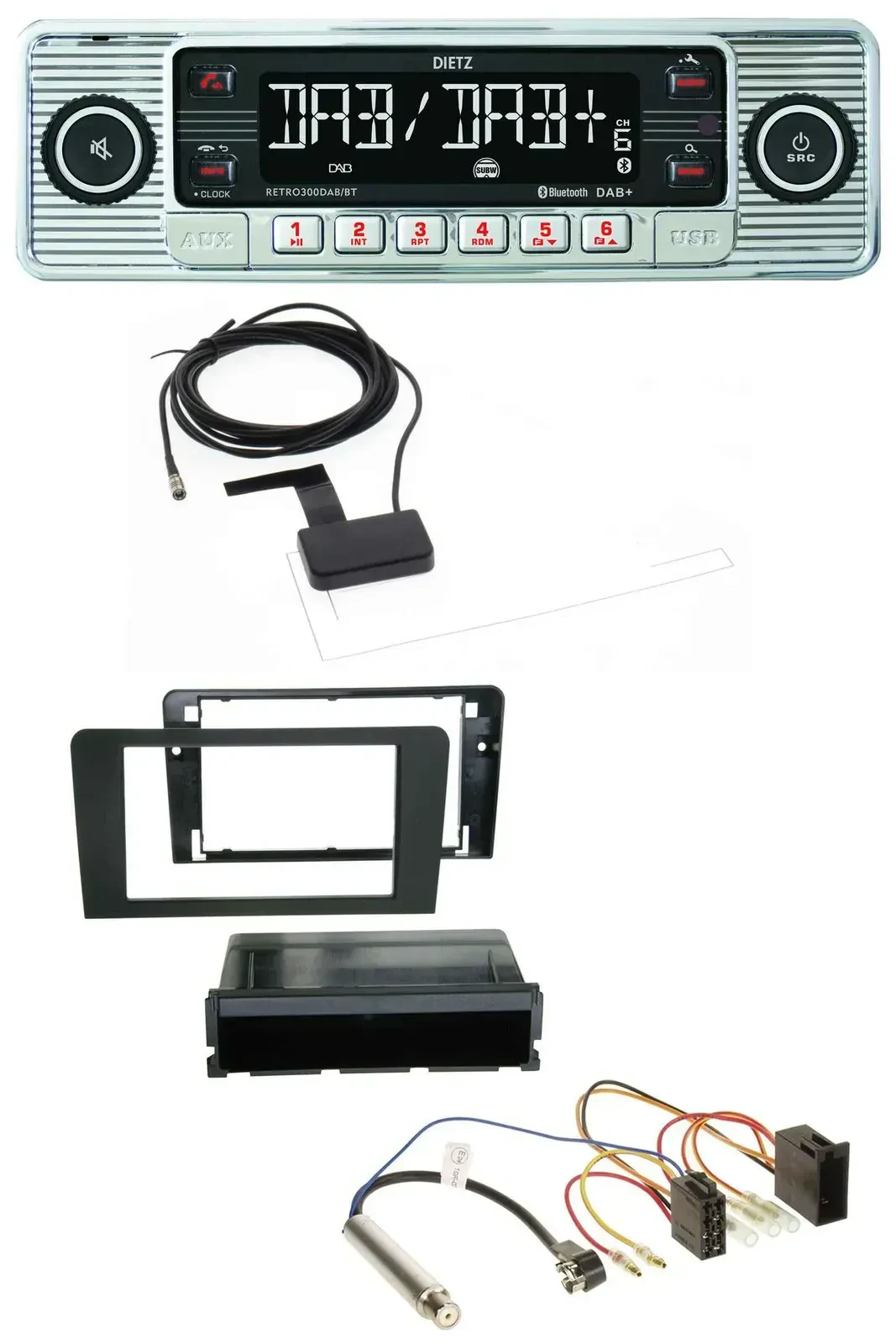 Автомагнитола Dietz Bluetooth USB MP3 DAB для Audi A3 (8P 2003–2006) Symphony ISO