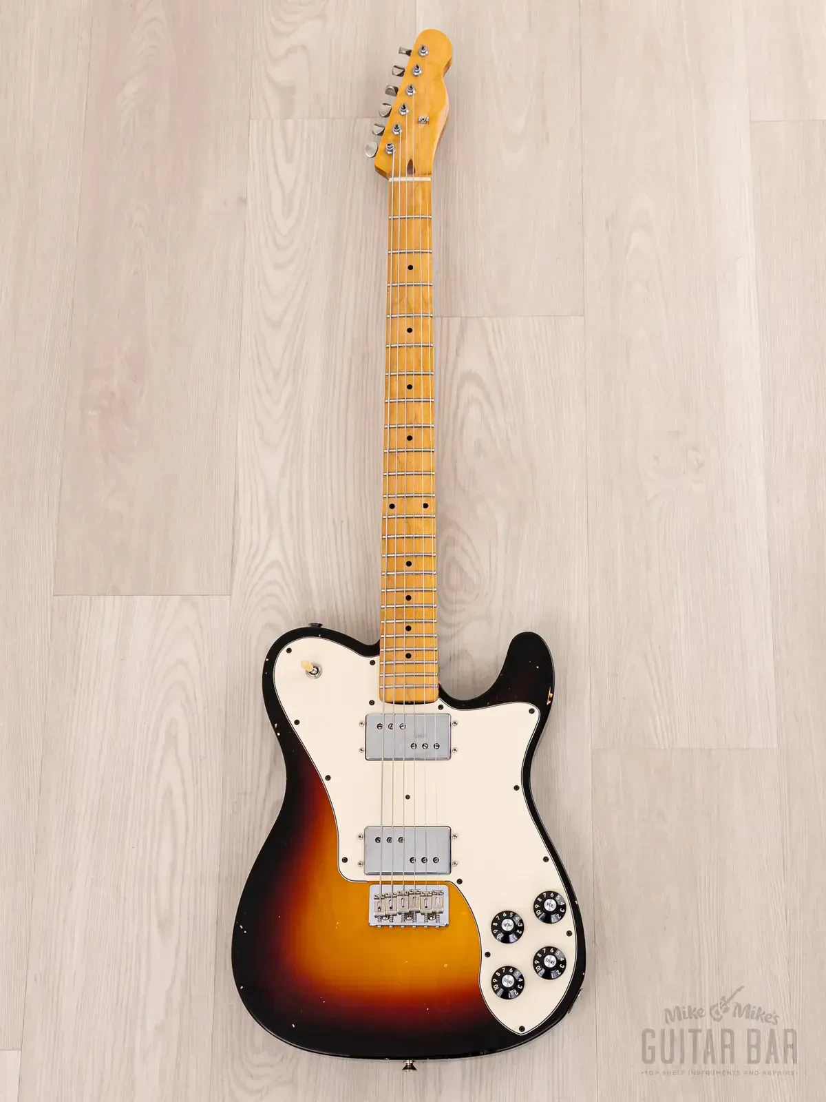 Электрогитара MJT DC Kunkle V Baritone Telecaster Deluxe HH Sunburst w/gigbag USA 2000s