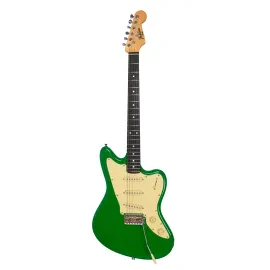 Электрогитара Russtone Mojo SSS Neon Green с чехлом