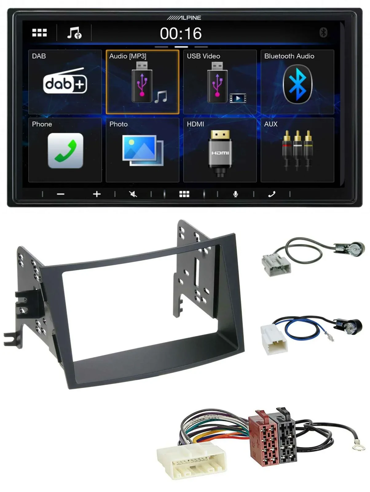 Alpine Bluetooth 2DIN MP3 DAB USB Autoradio für Subaru Legacy Outback ab 09