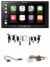 Pioneer 2DIN MP3 USB DAB DVD Bluetooth Autoradio für Nissan Micra 2013-2017 schw