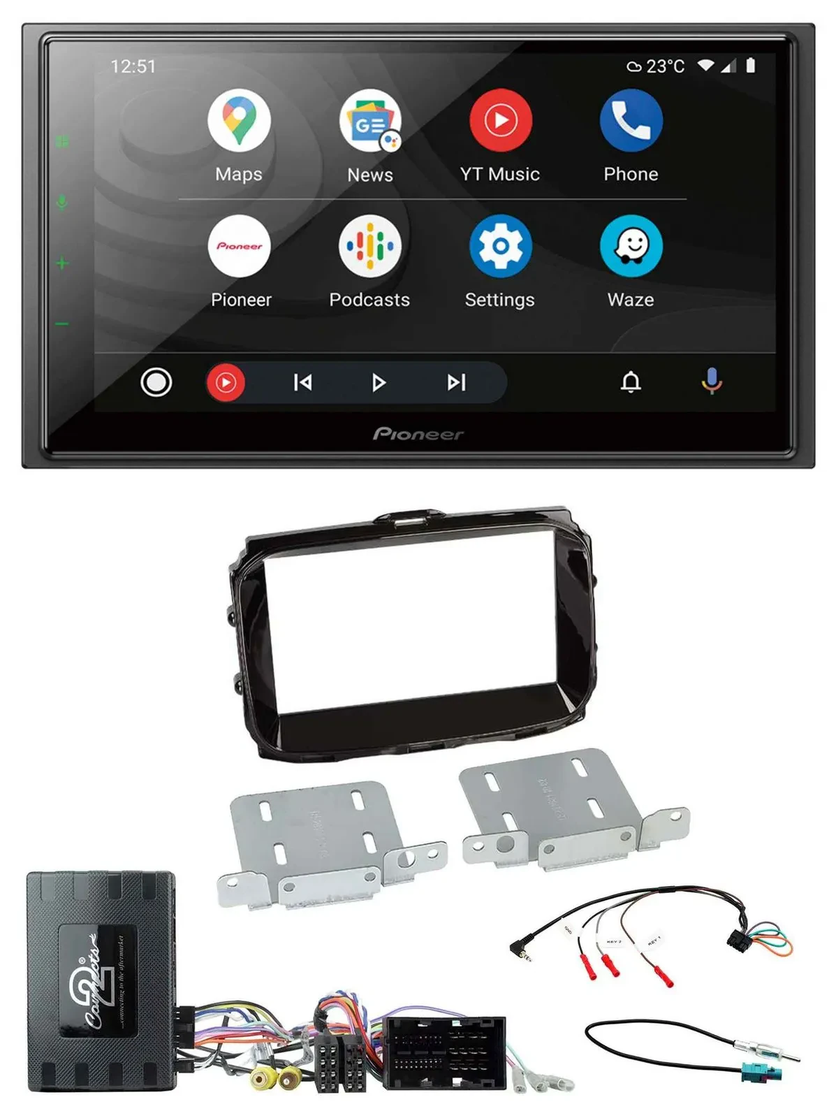 Автомагнитола Pioneer 2 DIN DAB Bluetooth USB для Alfa Romeo Giulietta (2014–2021), поддержка управления с руля