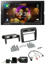 JVC DAB Lenkrad 2DIN Bluetooth USB Autoradio für Fiat Grande Punto 06-09 schwarz