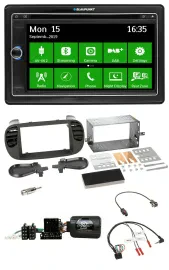 Blaupunkt Bluetooth 2DIN Lenkrad DAB USB TMC Navigation für Fiat 500 08-15 soft