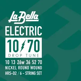 Струны для электрогитары La Bella HRS-D2 Nickel Electric 10-70