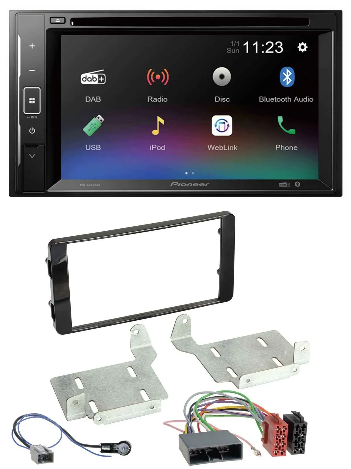 Автомагнитола Pioneer 2DIN Bluetooth USB DAB DVD для Mitsubishi ASX (с 2015)
