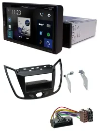 Pioneer DAB MP3 Bluetooth USB Autoradio für Ford C-Max Kuga matt schwarz