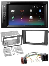 Pioneer Bluetooth MP3 USB 2DIN DAB DVD Autoradio für Iveco Daily 06-14 schwarz