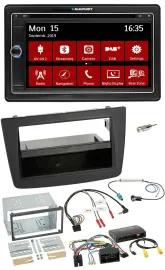 Blaupunkt Lenkrad DAB TMC 2DIN USB Bluetooth Navigation für Alfa Romeo Mito 14-1