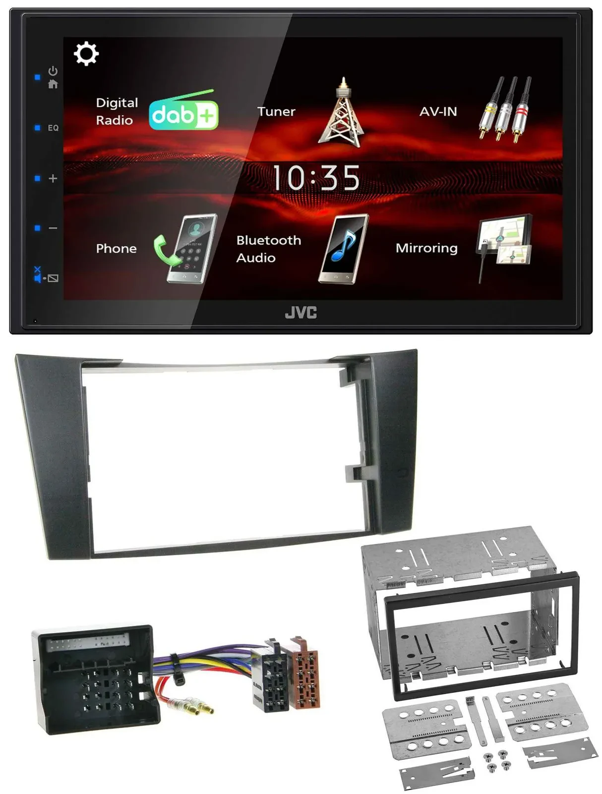 JVC USB Bluetooth MP3 DAB 2DIN Autoradio für Mercedes E-Klasse W211 02-09