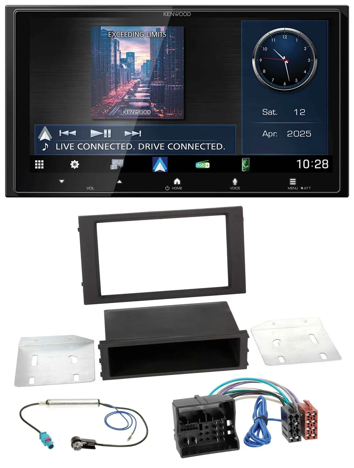 Автомагнитола Kenwood 2DIN Bluetooth USB DAB MP3 для Seat Leon (с 2014)