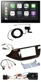 Pioneer USB Lenkrad 2DIN Bluetooth DAB Autoradio für Kia Ceed ab 2012 glänzend o