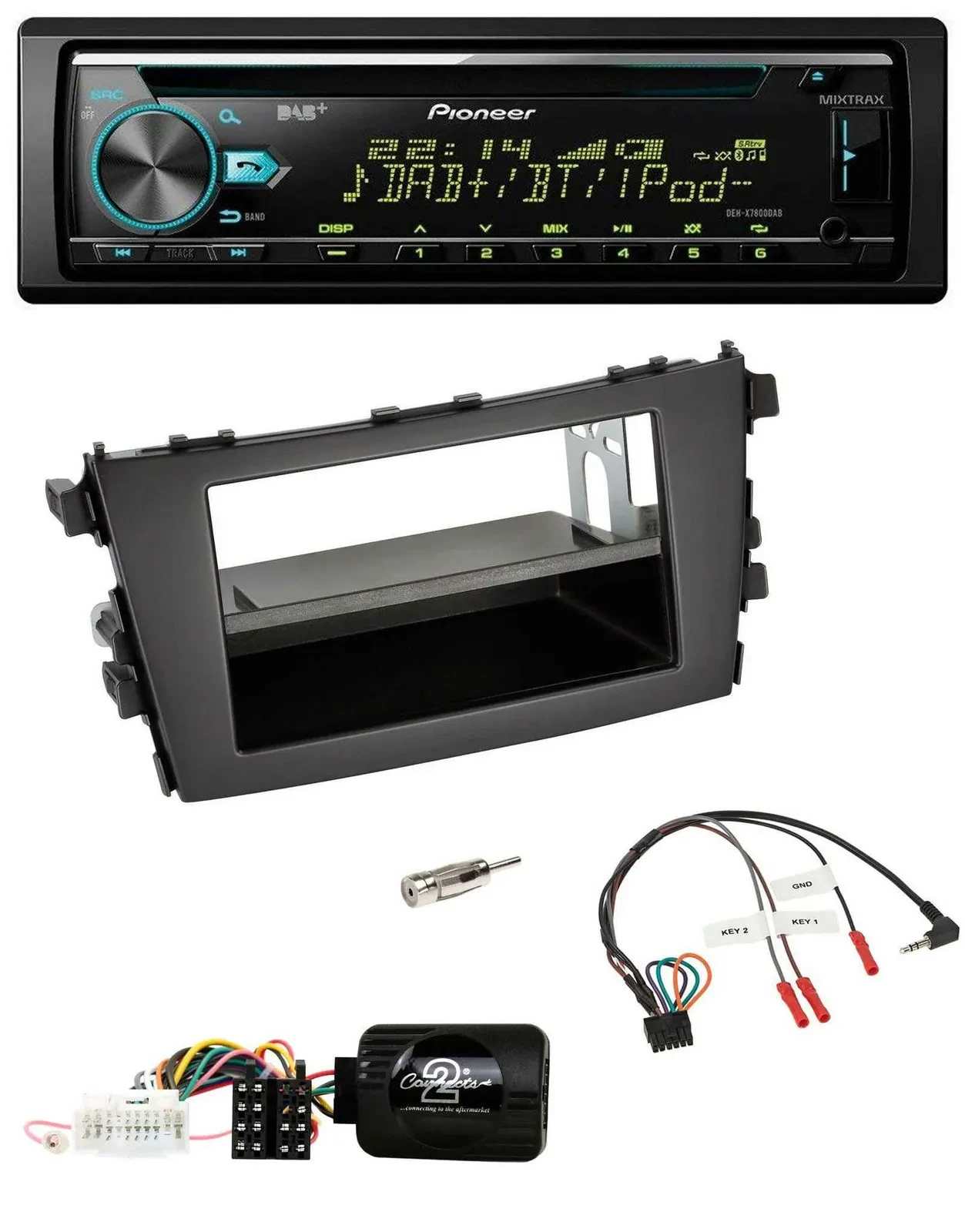 Pioneer DAB Lenkrad CD USB Bluetooth Autoradio für Suzuki Celerio LF ab 2014