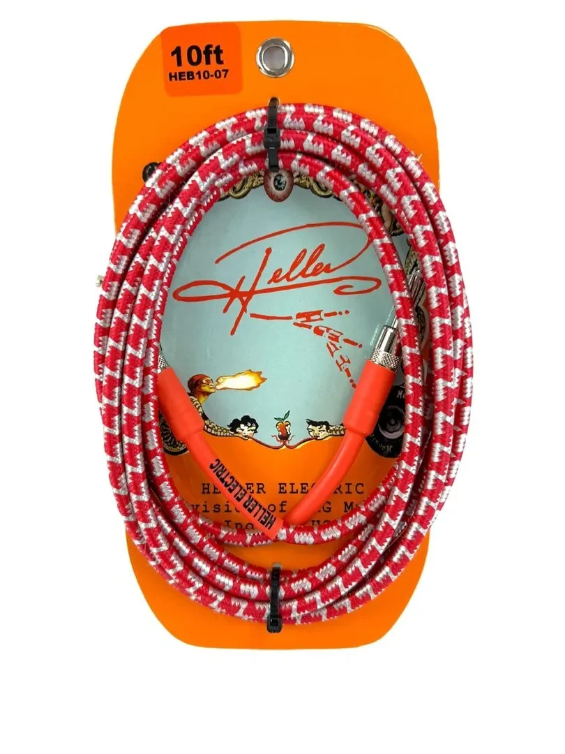 Кабель инструментальный Henry Heller HEB10-07 10' 1/4" Jack, красно-белый твид