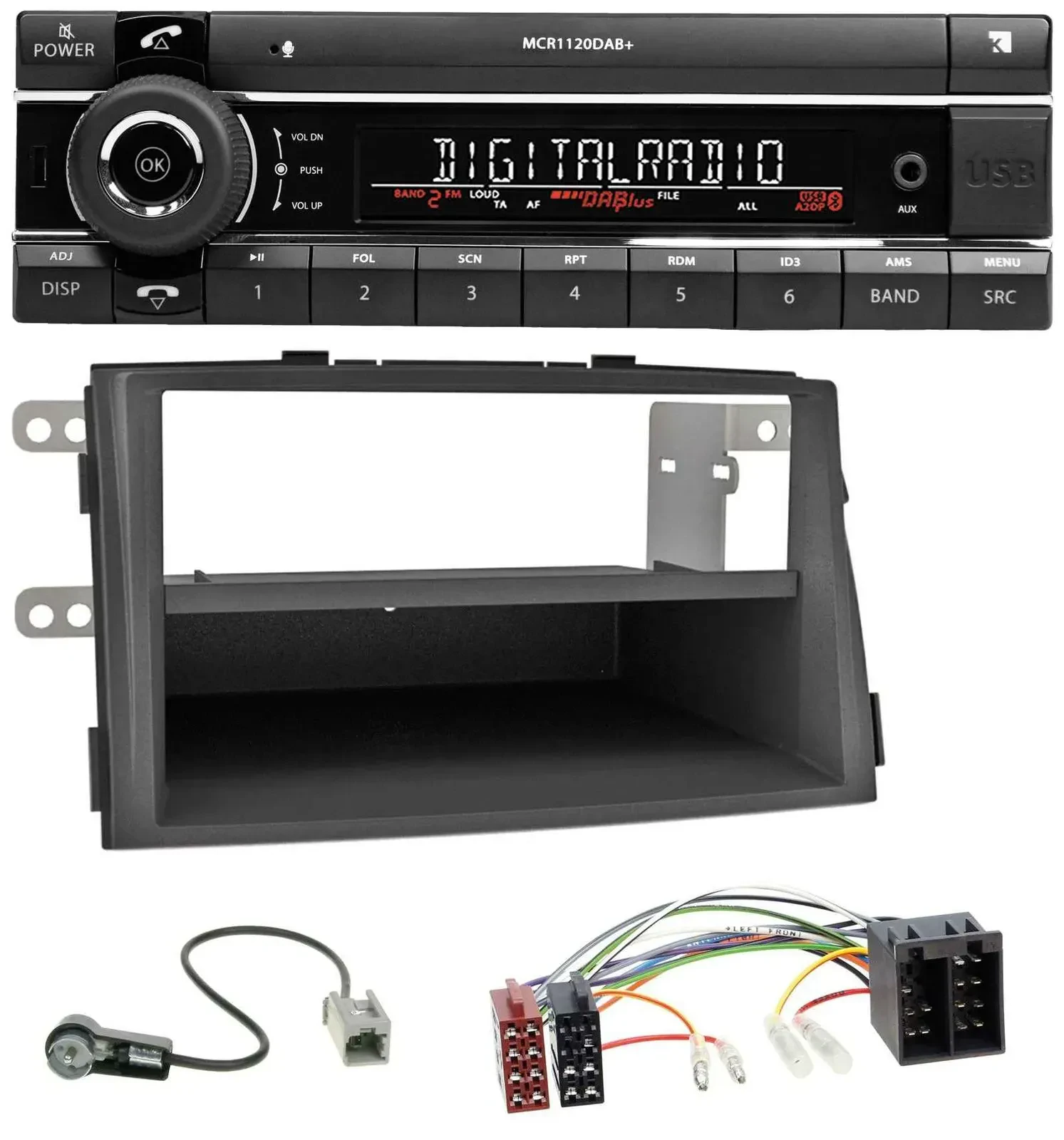 Kienzle Bluetooth MP3 USB DAB Autoradio für Kia Sorento II (XM, 2009-2012)