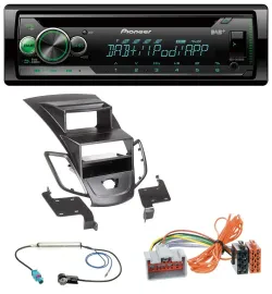 Автомагнитола Pioneer для Ford Fiesta 2008–2010 CD/USB/MP3/DAB/AUX, черная
