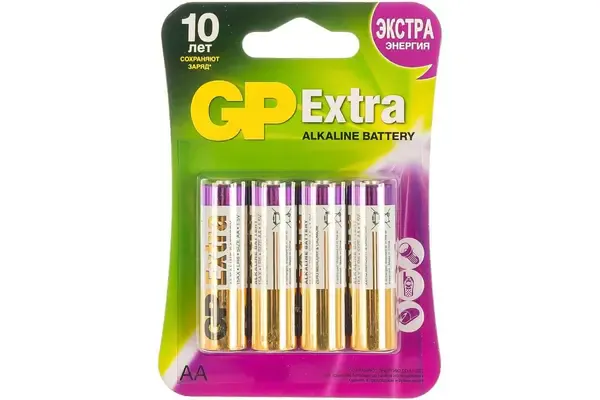 Элемент питания GP GP15AX-2CR4 Extra AA (4 штуки)