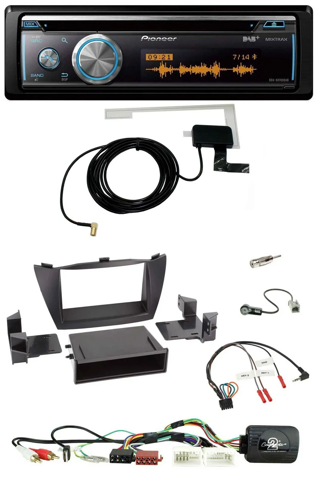 Pioneer Bluetooth DAB Lenkrad USB CD Autoradio für Hyundai Tucson 2010-2015