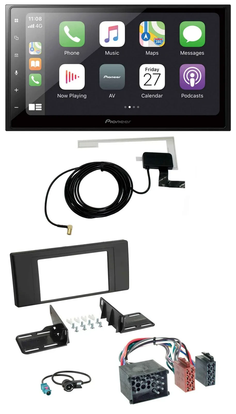 Автомагнитола Pioneer 2-DIN, Bluetooth, DAB, USB, MP3, для BMW X5 (E53, 2000–2002)