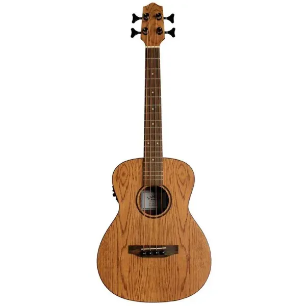 Lanikai OA-EBU 4-String Oak Bass Ukulele Electric Natural with Gig Bag