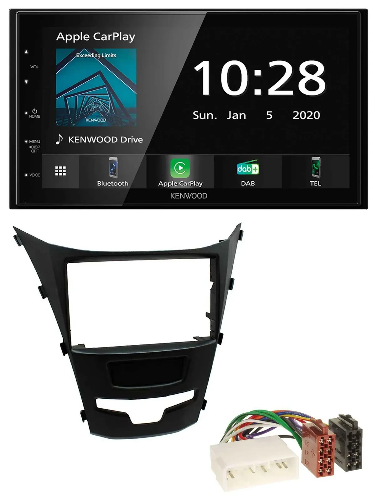 Kenwood Bluetooth MP3 DAB USB 2DIN Autoradio für SSangYong Korando ab 2013