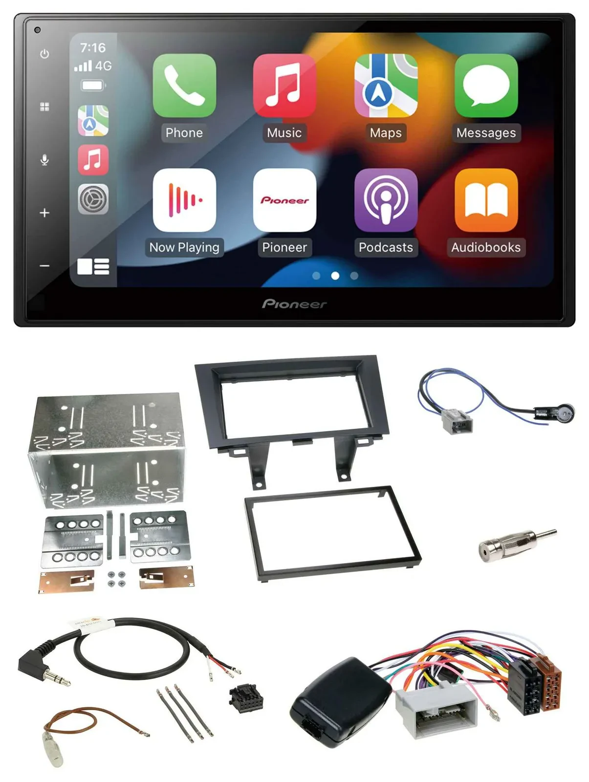 Автомагнитола для Honda CR‑V (2006–2012) Pioneer DAB, Bluetooth, 2-DIN, USB, поддержка кнопок на руле