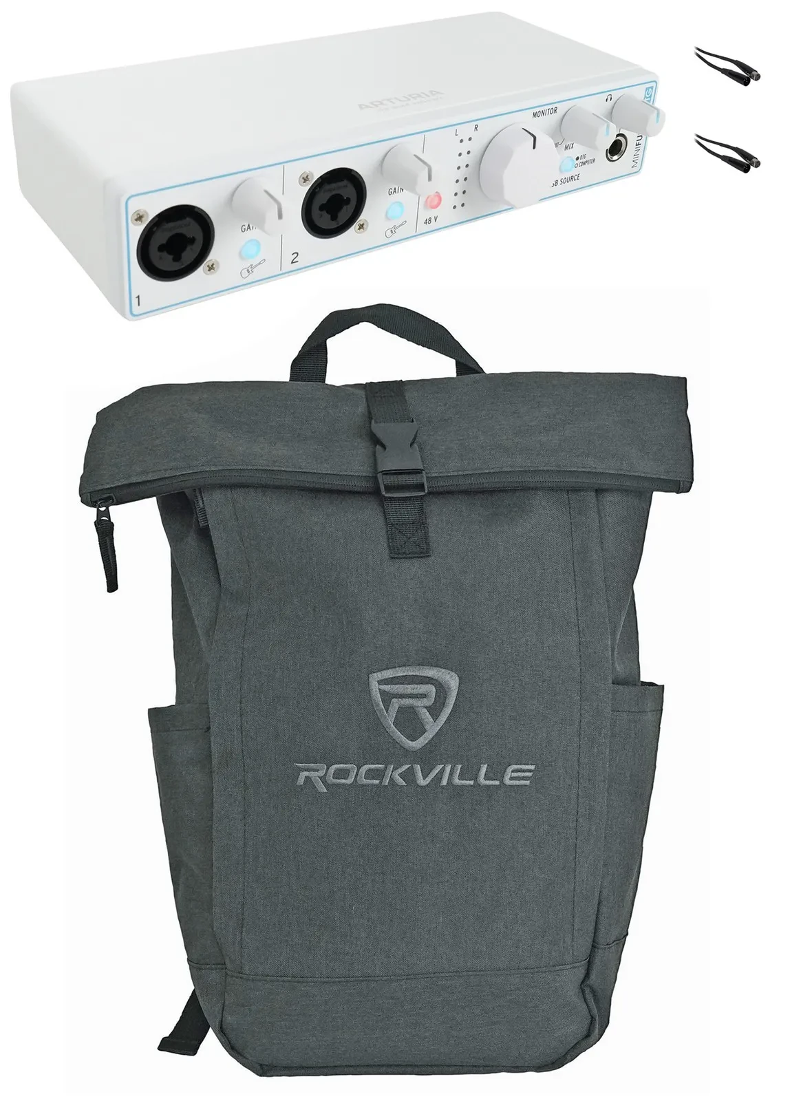 Arturia Minifuse 2 OTG Bus-Powered Audio Recording Interface+Backpack+(2) Cables