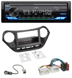 Автомагнитола для Hyundai i10 (с 2013) JVC Bluetooth, DAB, USB, MP3