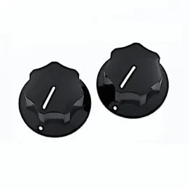 Allparts Jass Bass Knobs for Fender Mustang (Set of 2), BLACK