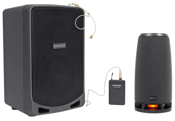 Портативная акустическая система Samson SAXP106WDE с микрофонной радиосистемой и Bluetooth-колонкой
