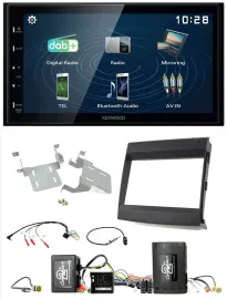 Kenwood 2DIN Bluetooth Lenkrad USB DAB Autoradio für Porsche Cayenne Soundsystem