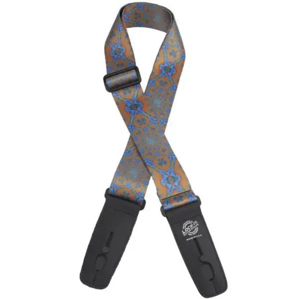 Ремень для гитары Lock-It Straps LIS-109-S68 Poly Plush Psychedelic Orange Blue