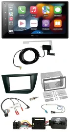 Автомагнитола для Seat Leon 2005–2009 Pioneer 2DIN, USB, Bluetooth, DAB, черная