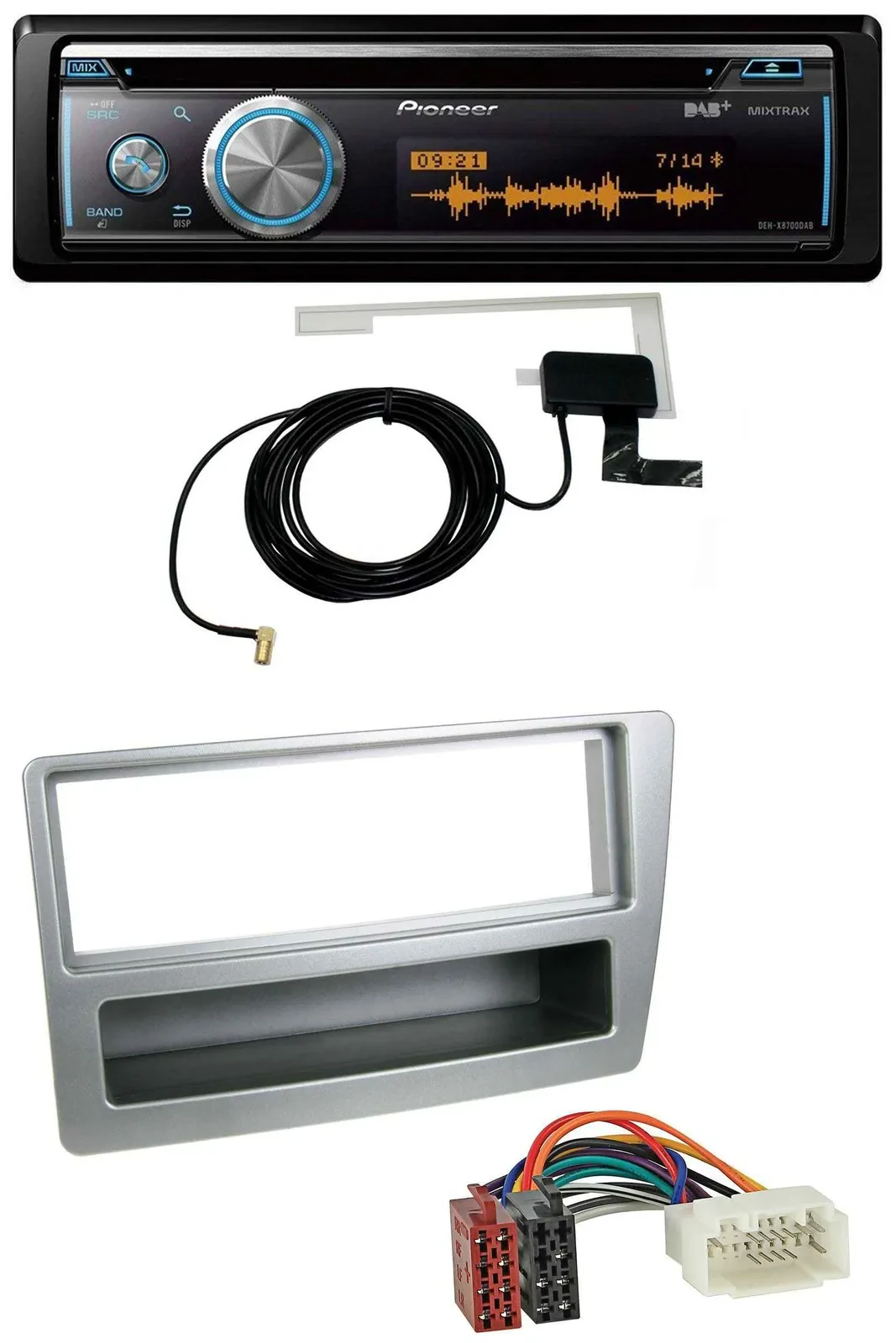 Автомагнитола для Honda Civic 2004–2006 Pioneer Bluetooth DAB MP3 USB CD серебристая