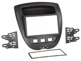 Einbaurahmen Doppel DIN Autoradio für Citroen C1 Peugeot 107 Toyota Aygo 2005-20