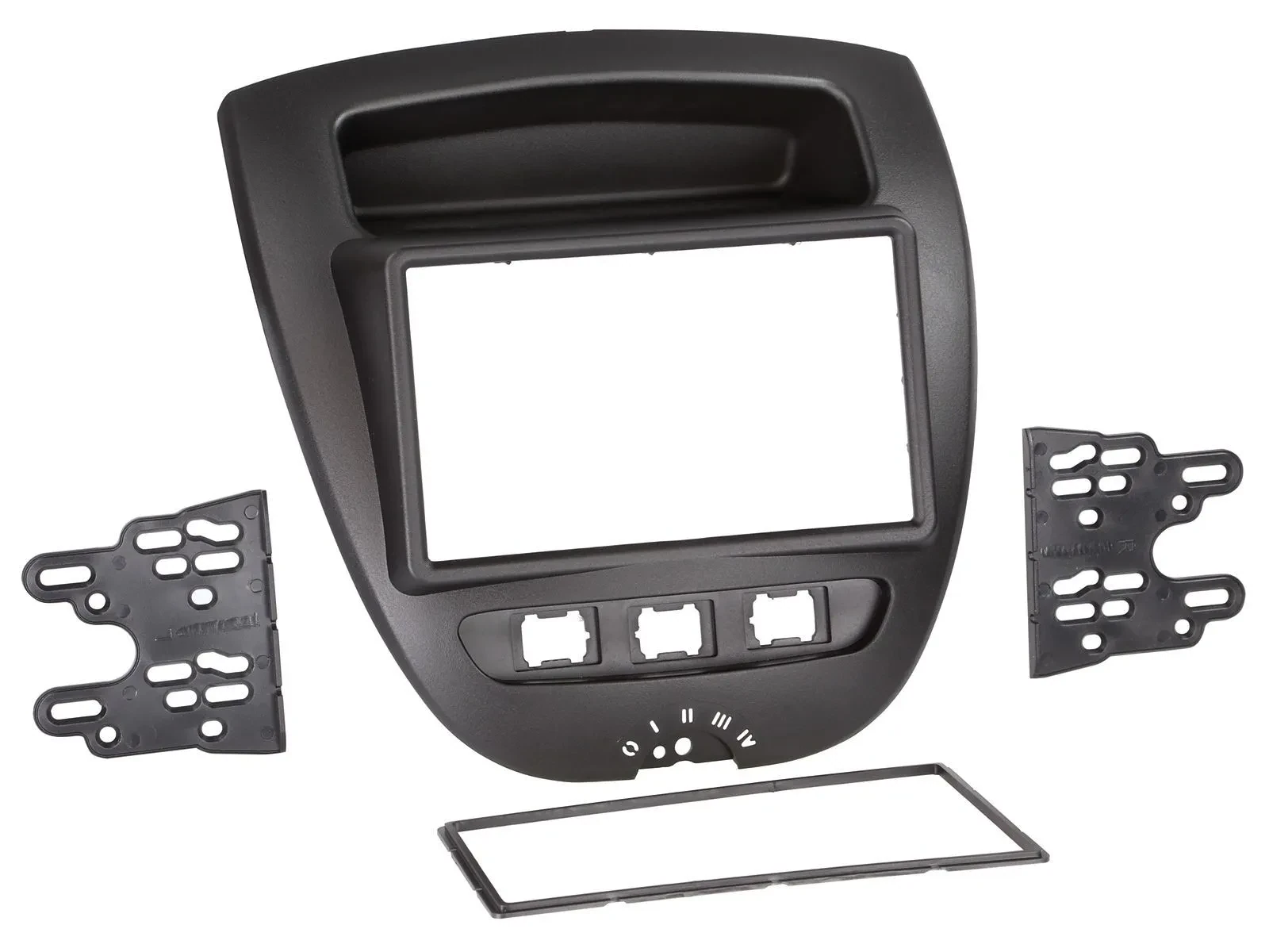 Einbaurahmen Doppel DIN Autoradio für Citroen C1 Peugeot 107 Toyota Aygo 2005-20