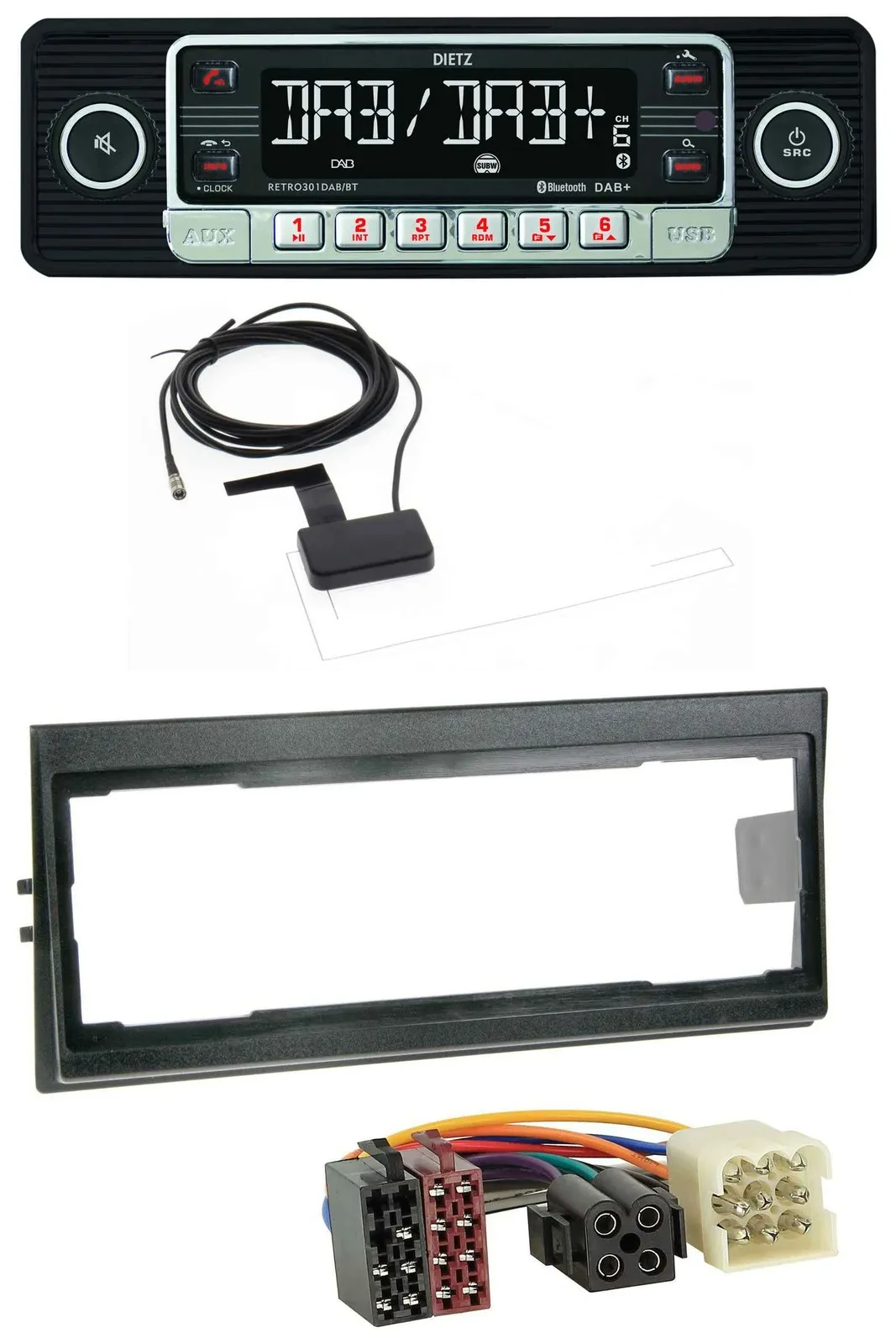 Dietz DAB Bluetooth USB MP3 Autoradio für Volvo 740, 760 (1982-1992)